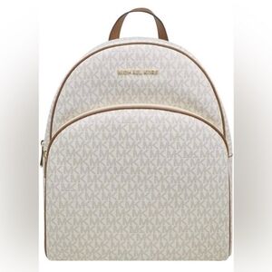 Michael Kors Cream and Tan Backpack